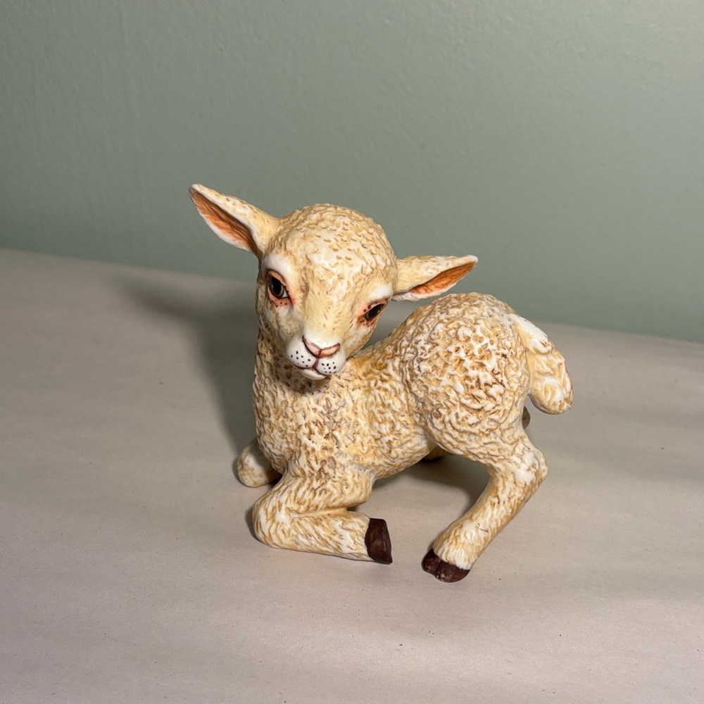 Vintage Clover The Lamb Bisque Porcelain Figurine